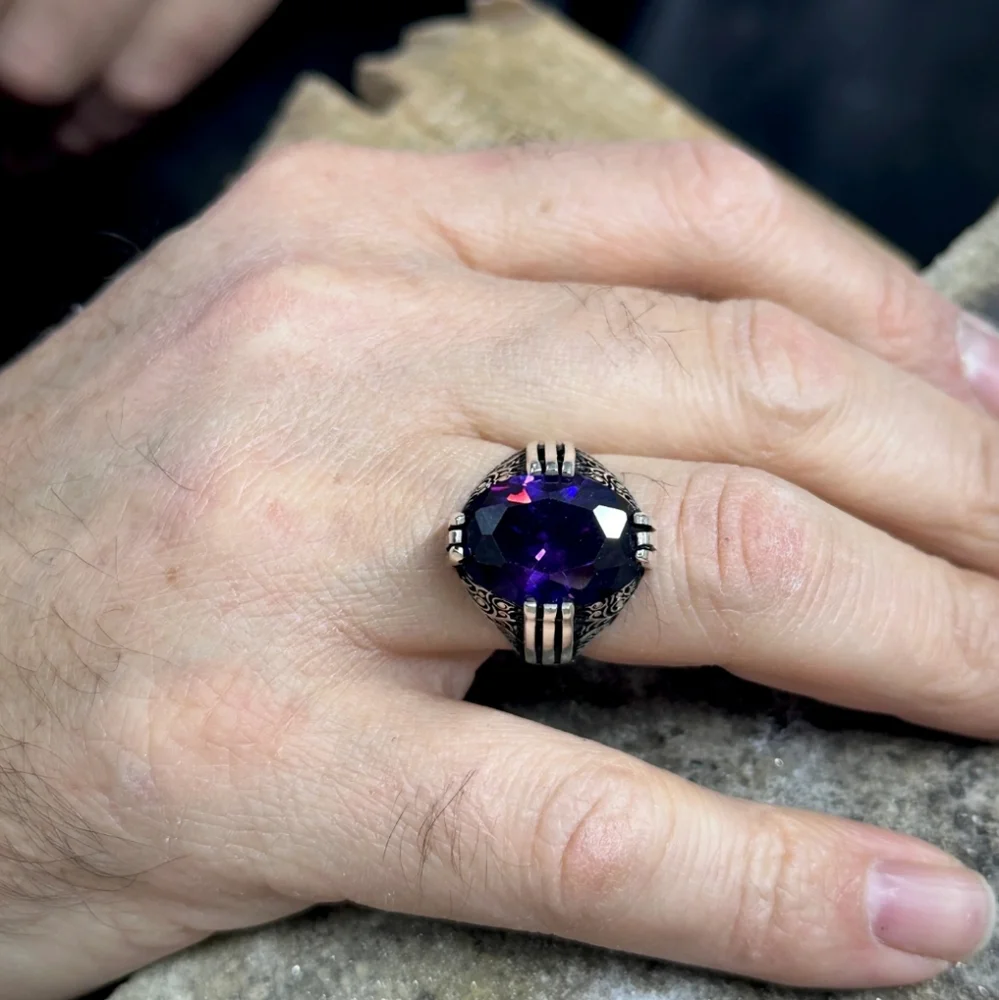 Beautiful Amethyst Silver Ring